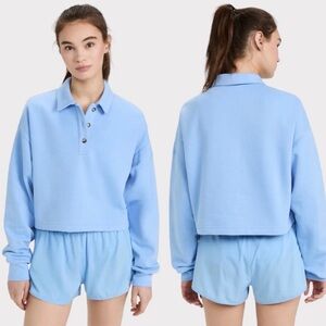 alo | NWOT Polo Club Henley Pullover Sweatshirt Blue XS